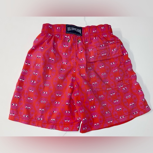 Vilebrequin Boys Stretch Swim Trunks Red Crabs - Picture 2 of 4